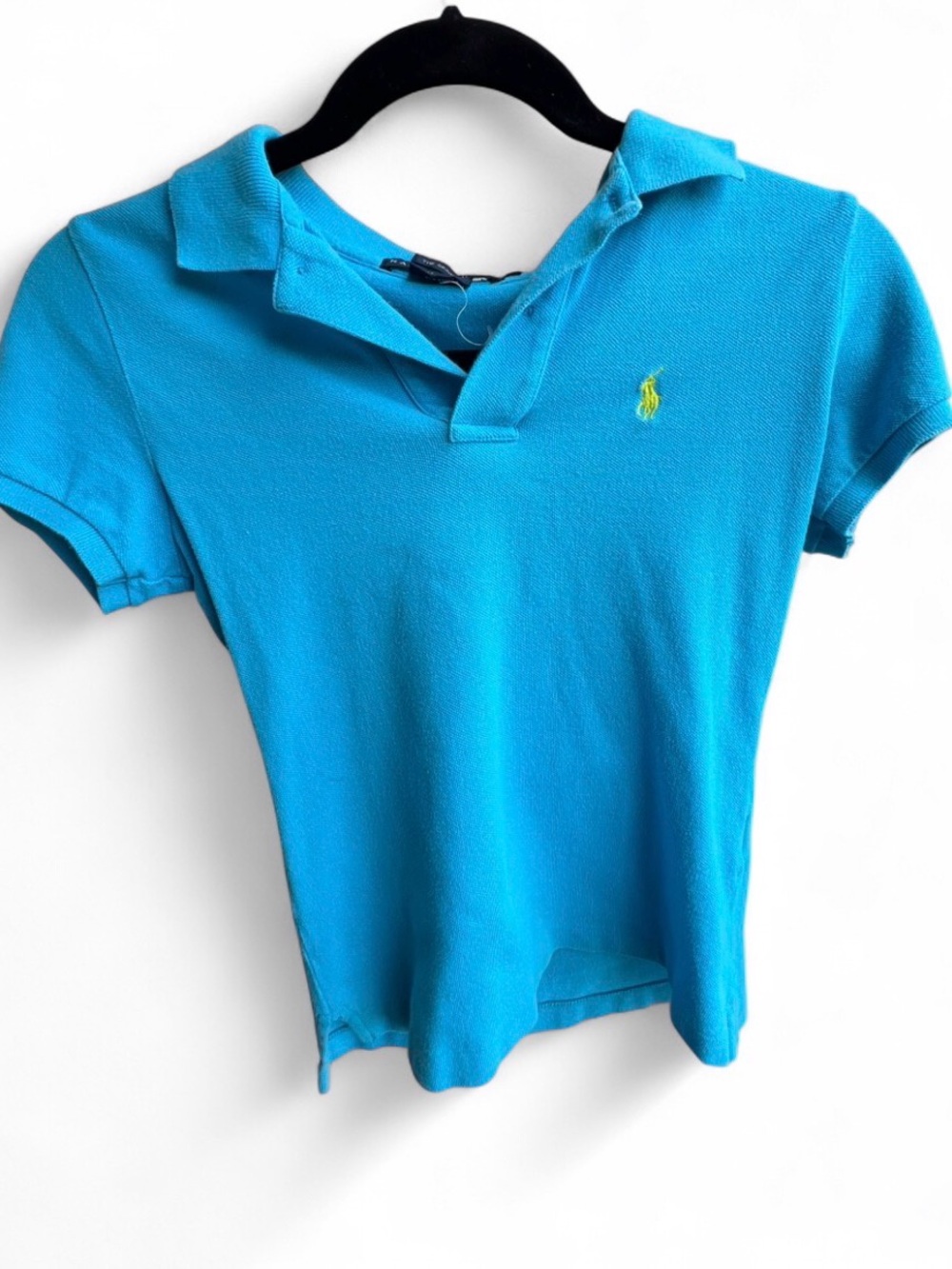 Ralph Lauren The Skinny Fit Polo Shirt Extra Small XS Turquoise/ blue